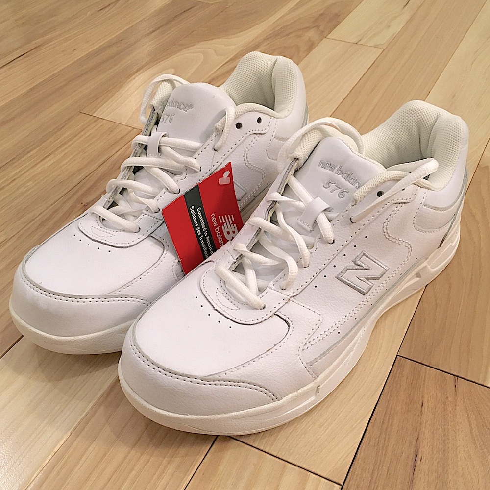 NWT New Balance Leather Women’s 576 DSL-2 Walking Shoes White Size B10.5